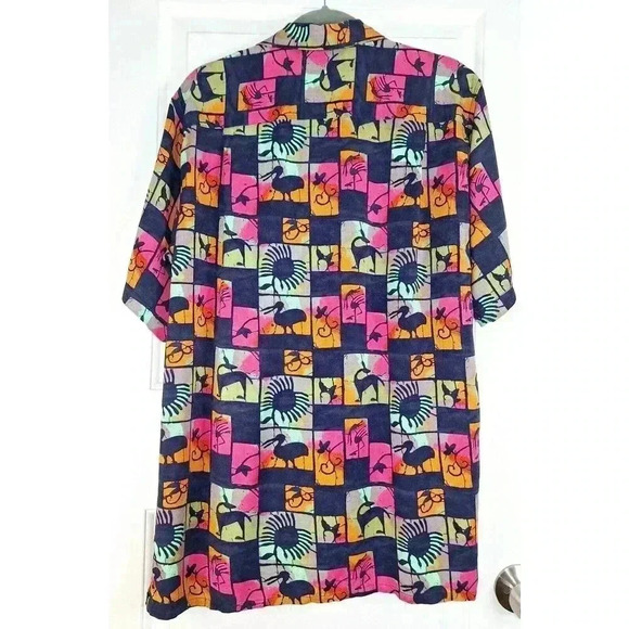 Vintage ST DURAND‎ 70s Rayon Hawaiian Camp Shirt Size Medium - Picture 2 of 5